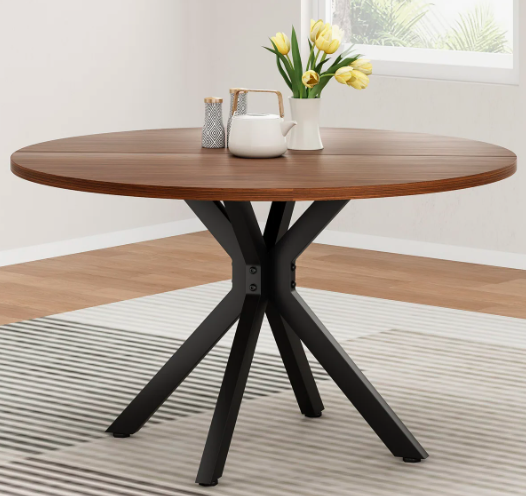 Round Cross Leg Modern Minimalist Design for Compact Dining Spaces