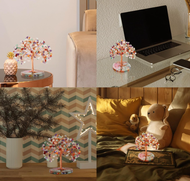 Crystal Tree Feng Shui Gemstone Money Tree - Image 4