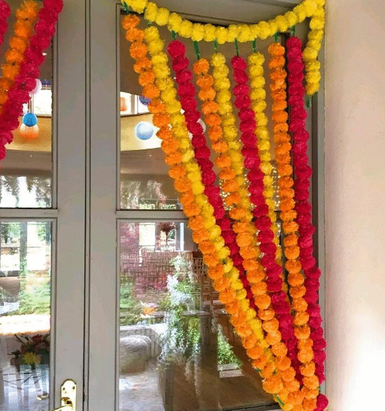 Artificial Marigold Flower -Long Floral Strings for Wedding