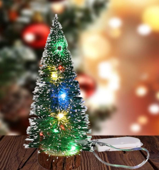 Christmas Tree with Light – Mini Artificial Pine Tree Tabletop Decoration