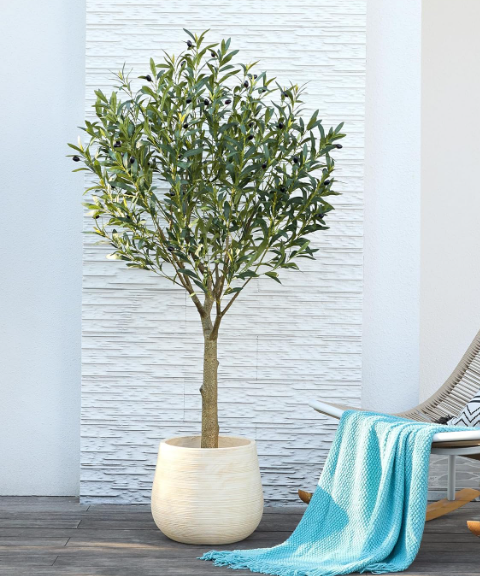 Artificial Olive Tree – Lifelike Indoor Outdoor Fake Plant - Image 2