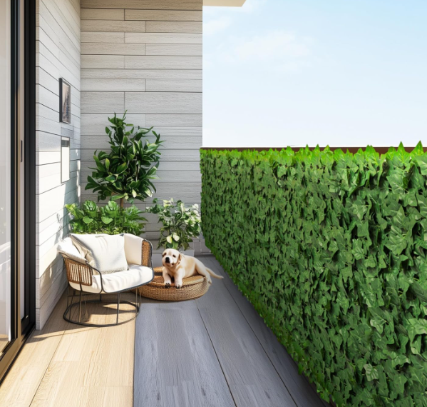 Artificial Privacy Fence Screen – Faux Greenery Panels