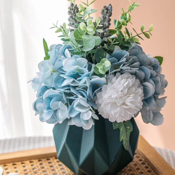 Artificial Flower Arrangement in Glass Vase