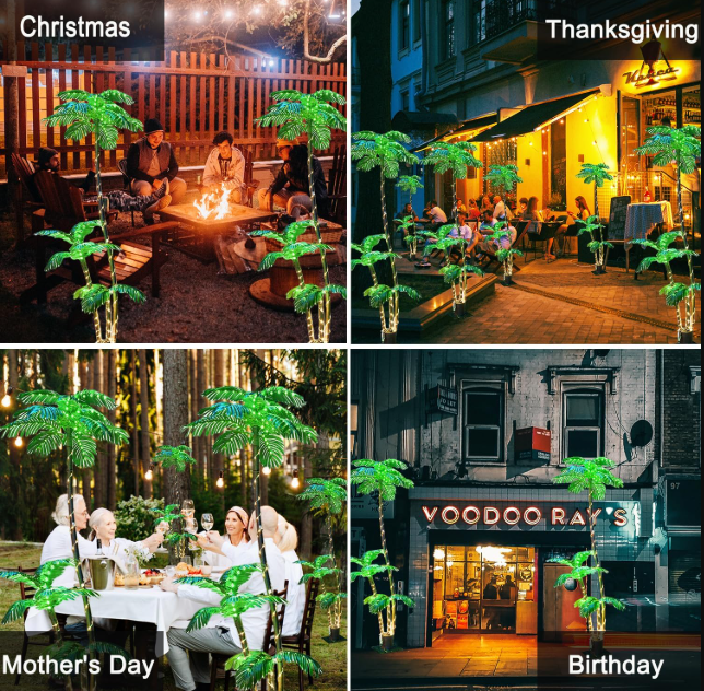 Artificial Palm Tree with LED Lights – Lighted Palm Tree